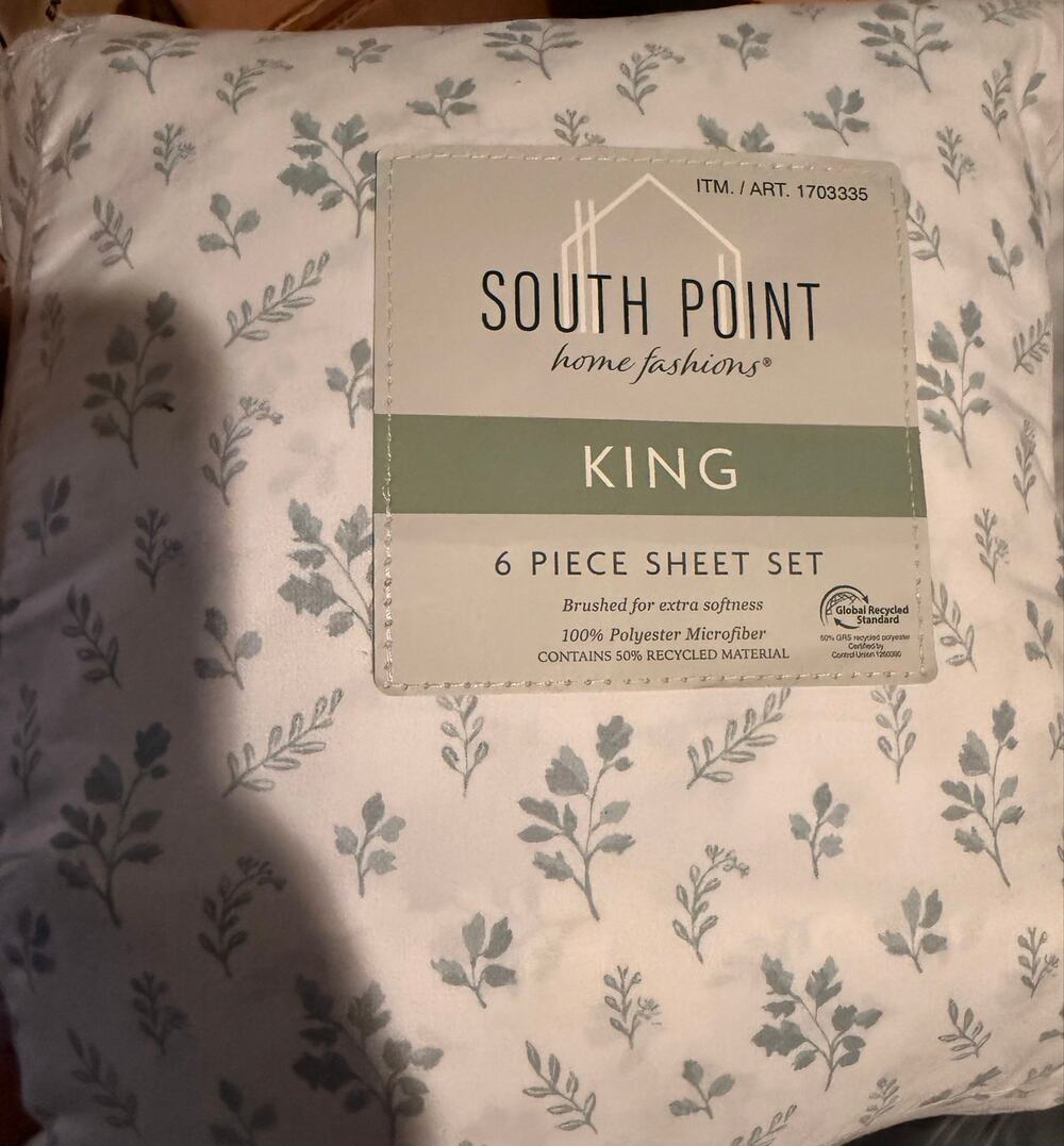 South Point Home Fashions King 6-Piece Microfiber Sheet Set